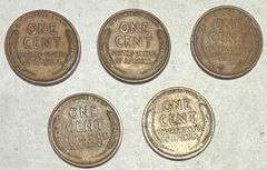 Five 1909 VDB Type Lincolns