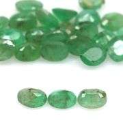 Oval cut 6.87ct 24pc Zambian Emerald set