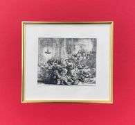 Extremely Rare and Collectible Antique Etching After Rembrandt, c. 1880