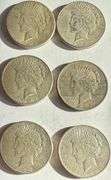 Six 1922 1923 Peace Dollars