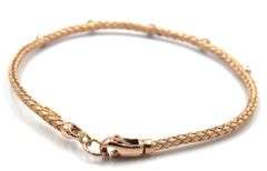 14kt Rose gold 0.50ctw woven flexible bracelet