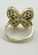 925 Sterling Silver Butterfly Turquoise Color Inlay Ring