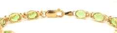 14kt Yellow gold oval Peridot bracelet
