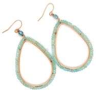 14kt Yellow gold aquamarine dangle earrings