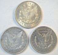 Upper end 1921 P-D-S last year Morgan Silver Dollars