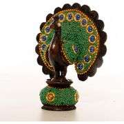 Handcrafted Wooden Dancing Peacock