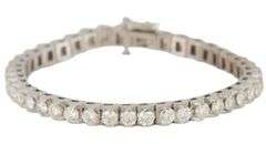7.50ctw Round Diamond Pyramid Tennis Bracelet in 18K