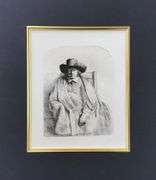 Extremely Rare and Collectible Antique Etching After Rembrandt, c. 1880
