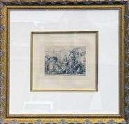 Extremely Rare and Collectible Antique Etching After Rembrandt, c. 1880