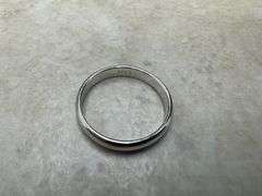 14k White Solid Gold 3mm Domed Plain Men's Women's Wedding Band Size 7