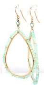 14kt Yellow gold aquamarine dangle earrings