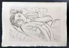 Very rare Henri Matisse etching signed in the plate, C.1920, from the series of Cinquante Dessins