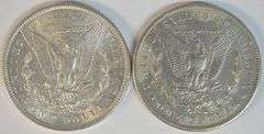 Near Mint 1903-P & 1904-P Morgan Silver Dollars. Scarce