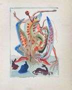 Rare Salvador Dali Original Engraving from The Divine Comedy, Purgatory