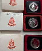 1974-6 Canada Specimen Silver Dollars