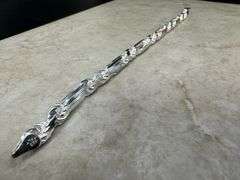 Sterling Silver Long Rope Figarope 6mm Wide Knot Figaro Link Bracelet Chain 8"