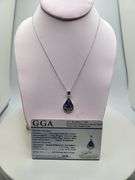 Magnificent Tanzanite Pendent in Silver – GGA Certified, size:18