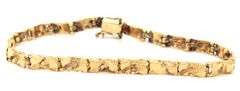 Estate 14K YG Nugget Style Ladies Bracelet