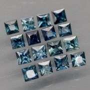 Princess cut! 2.70ct denim blue Sapphire set!
