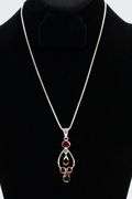 Sterling Silver Natural Garnet Gemstone Pendant