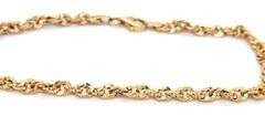 Sparkling 14K YG Variation of a Rope Bracelet