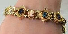 Fabulous Colorful 14K 8.5" Slide Bracelet