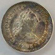 Scarce 1783 MO 1/2 Mexican Reale Near Mint Beautiful Rainbow Toning