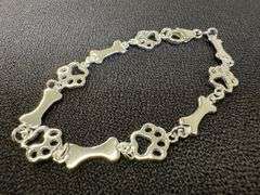 .925 Sterling SIlver I Love My Dog Bracelet in 7.5 Inches