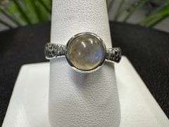 Sterling Silver Labradorite Ring Size 10