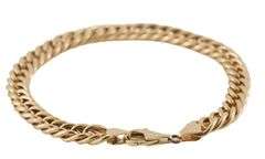 Polished 7.0MM Fancy Chain Link Bracelet in 9K