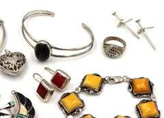 Big group lot of vintage 925 sterling silver mixed jewelry