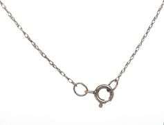 925 Sterling silver oval blue topaz pendant on chain