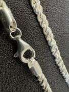 Sterling Silver 925 4.5mm Torcion Twisted Rope Chain 24" Italian Necklace Very Unique