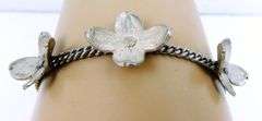 Vintage Sterling Dogwood Flower Bracelet