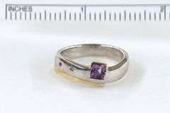Sweet Sterling & 14k Ring with Amethyst