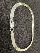 Sterling Silver Flexible Herringbone Bracelet 4.5mm Solid 925 Italian Chain 7"