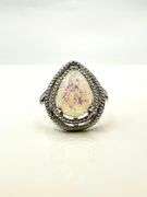 Amazing 4.5 Ct Simulated Color Play Rainbow Opal Ring