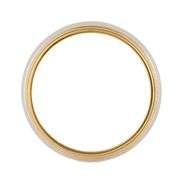 Gents Tiffany & Co. 6.0MM Milgrain Two Tone Wedding Band Ring in 18K and Platinum