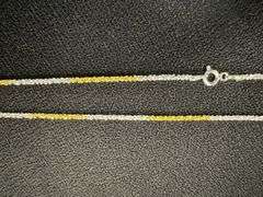 Sterling Silver Margarita Roc Chain Two Tone 14k Yellow Gold Plating 24" Necklace