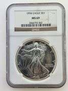 1994 American Silver Eagle, NGC MS69