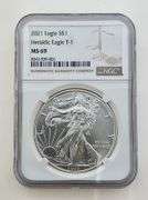 2021 T-1 Heraldic American Silver Eagle, NGC MS69