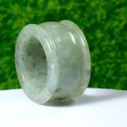 Substantial 67.60ct thick walled Burmese Jade ring