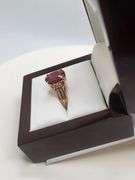 Very fine one Ruby 4.48 CW ring in silver 14k gold plated