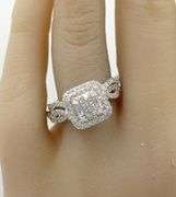 14kt White gold 1ctw invisible set wedding set