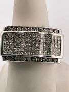MEN'S CERTIFIED 14K WHITE GOLD AND DIAMOND RING 2.50 CARATS