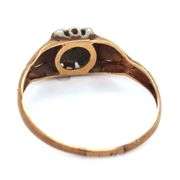 Vintage style 14kt yellow gold diamond ring