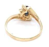14kt Yellow gold oval sapphire and diamond ring