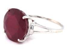 10kt White gold lead treated round ruby ring