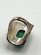 925 Sterling Silver Cabochon Cut Chrysoprase Ring
