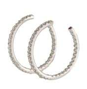 Roberto Coin 0.66ctw Diamond Inside Out Hoop Earrings in 18K